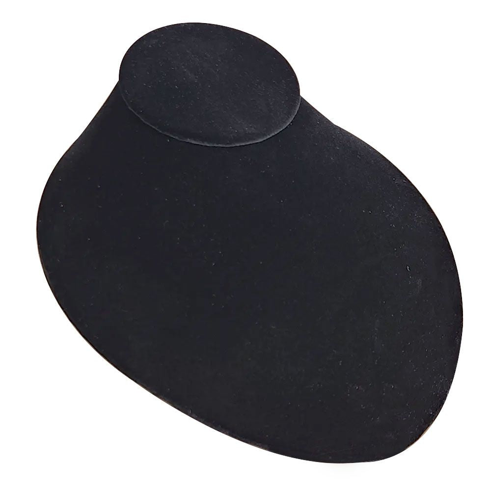 Black Velvet Low Profile Jewelry Necklace Display Bust