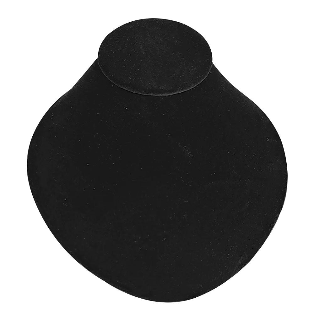 Black Velvet Low Profile Jewelry Necklace Display Bust