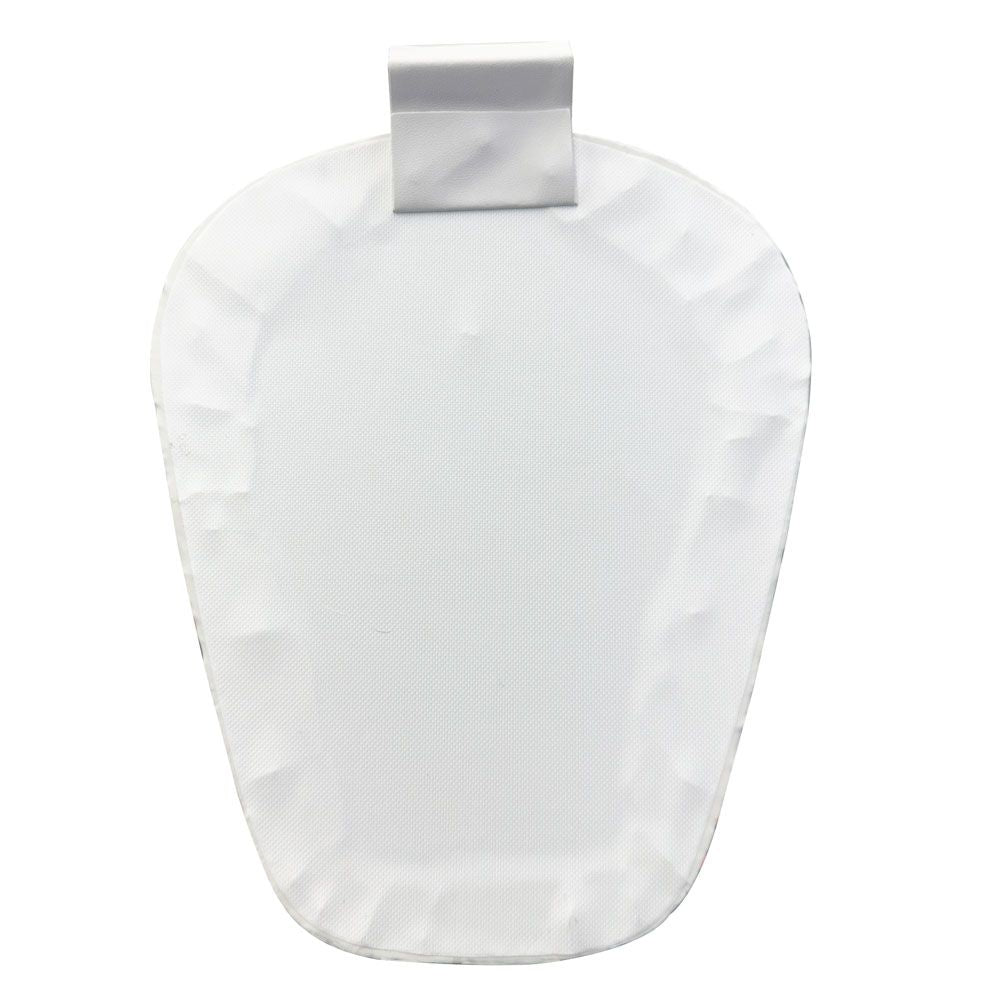 White Leatherette Slat Wall Low Profile Jewelry Necklace Bust