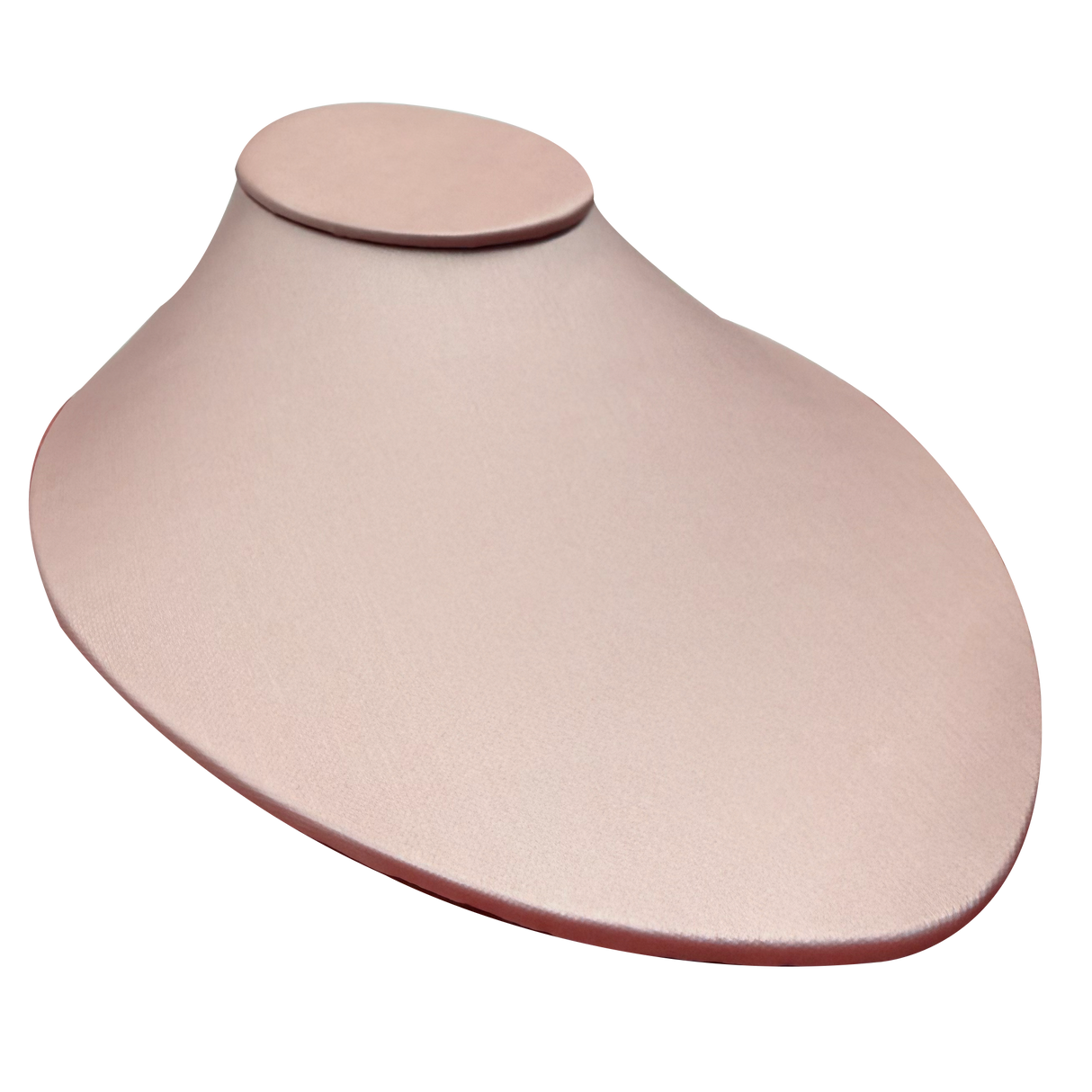 Pink Champagne Leatherette Necklace Display Stand - Low Profile 3.5" Tall