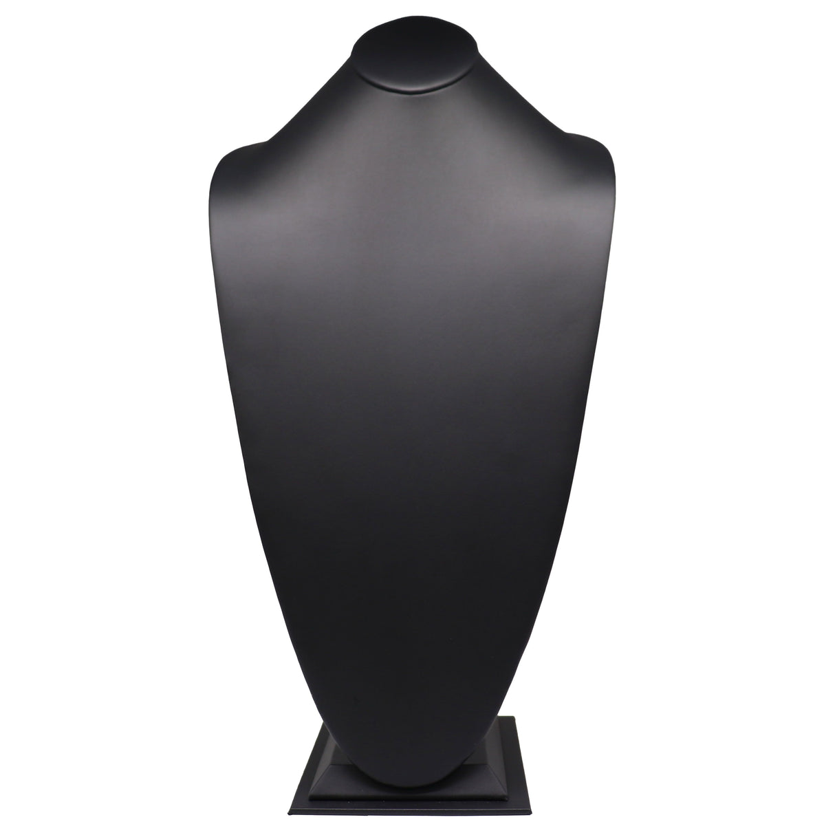 Black Leatherette Jewelry Necklace Display Stand, 22" Tall