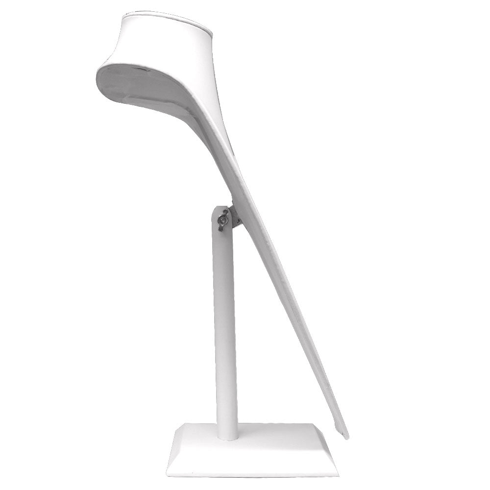 White Leatherette Jewelry Necklace Display Stand, 18" Tall