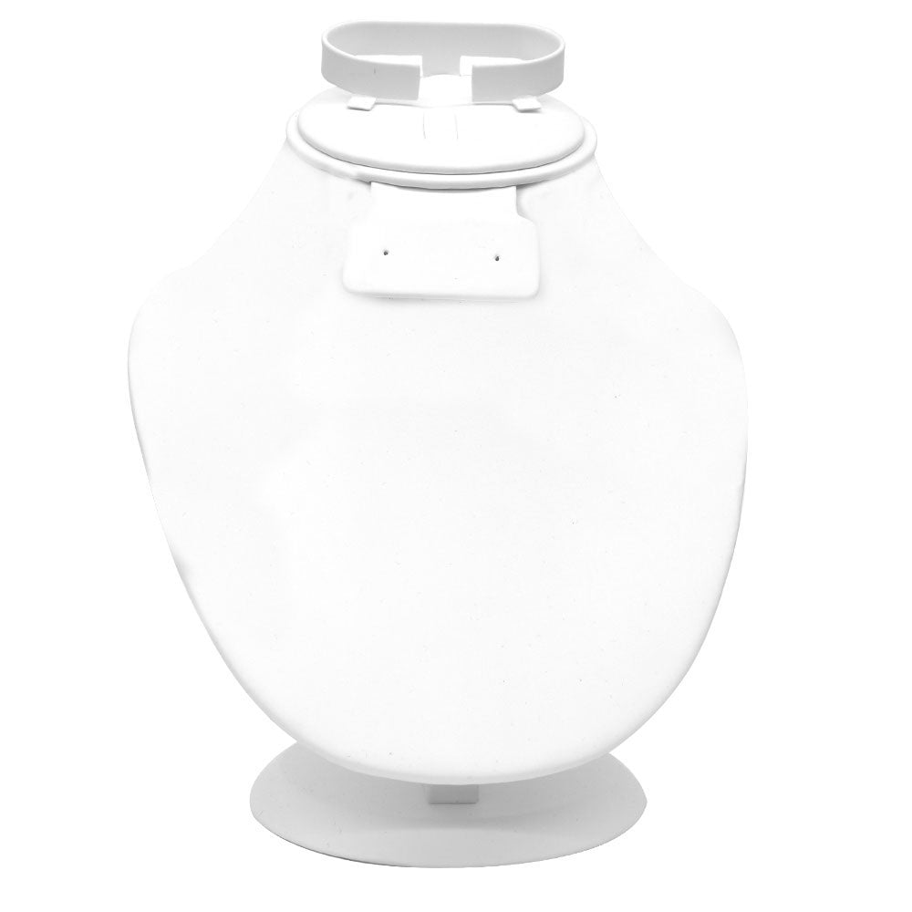 White Leatherette Jewelry Earring / Ring / Necklace / Bracelet Combination Bust