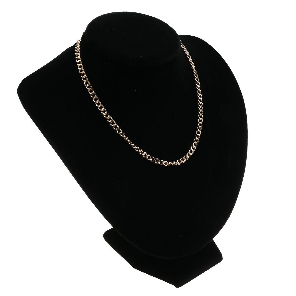 Black Velvet Wide Jewelry Necklace Display Bust, 8" Tall