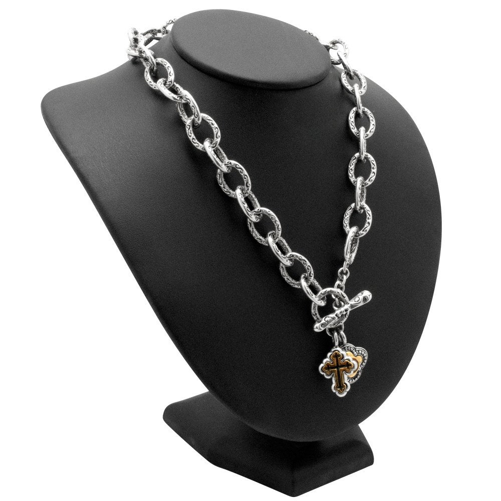 Black Leatherette Wide Jewelry Necklace Display Bust, 8" Tall