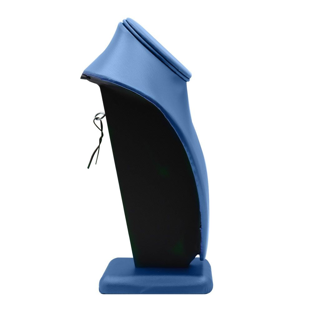 Blue Leatherette Jewelry Necklace Display Bust, 10" Tall