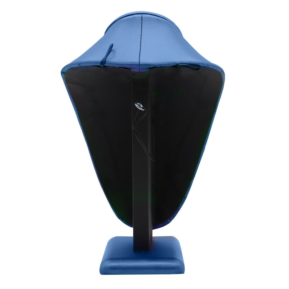 Blue Leatherette Jewelry Necklace Display Bust, 10" Tall