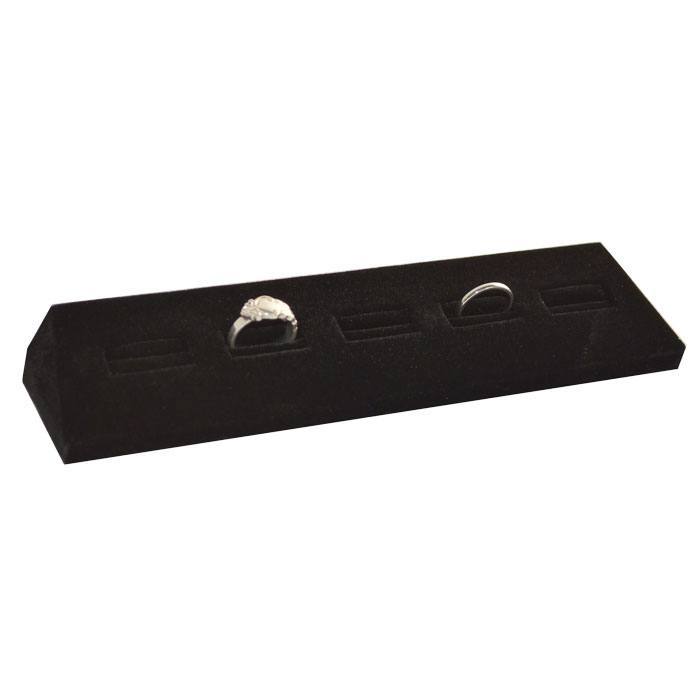 Black Velvet 5 Slot Jewelry Ring Display