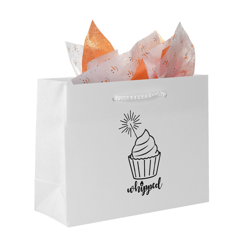 Premium Matte White Paper Eurototes - 9" x 3.5" x 7"