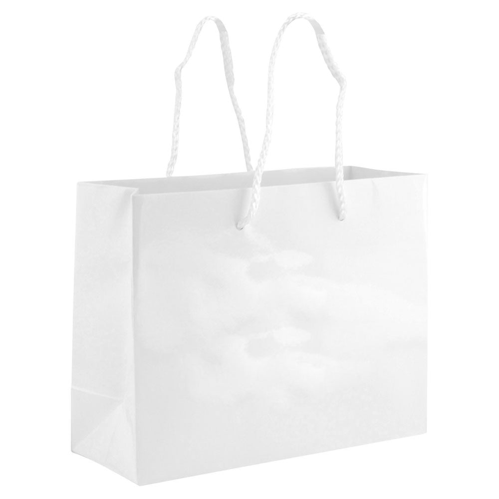 Premium Matte White Paper Eurototes - 9" x 3.5" x 7"