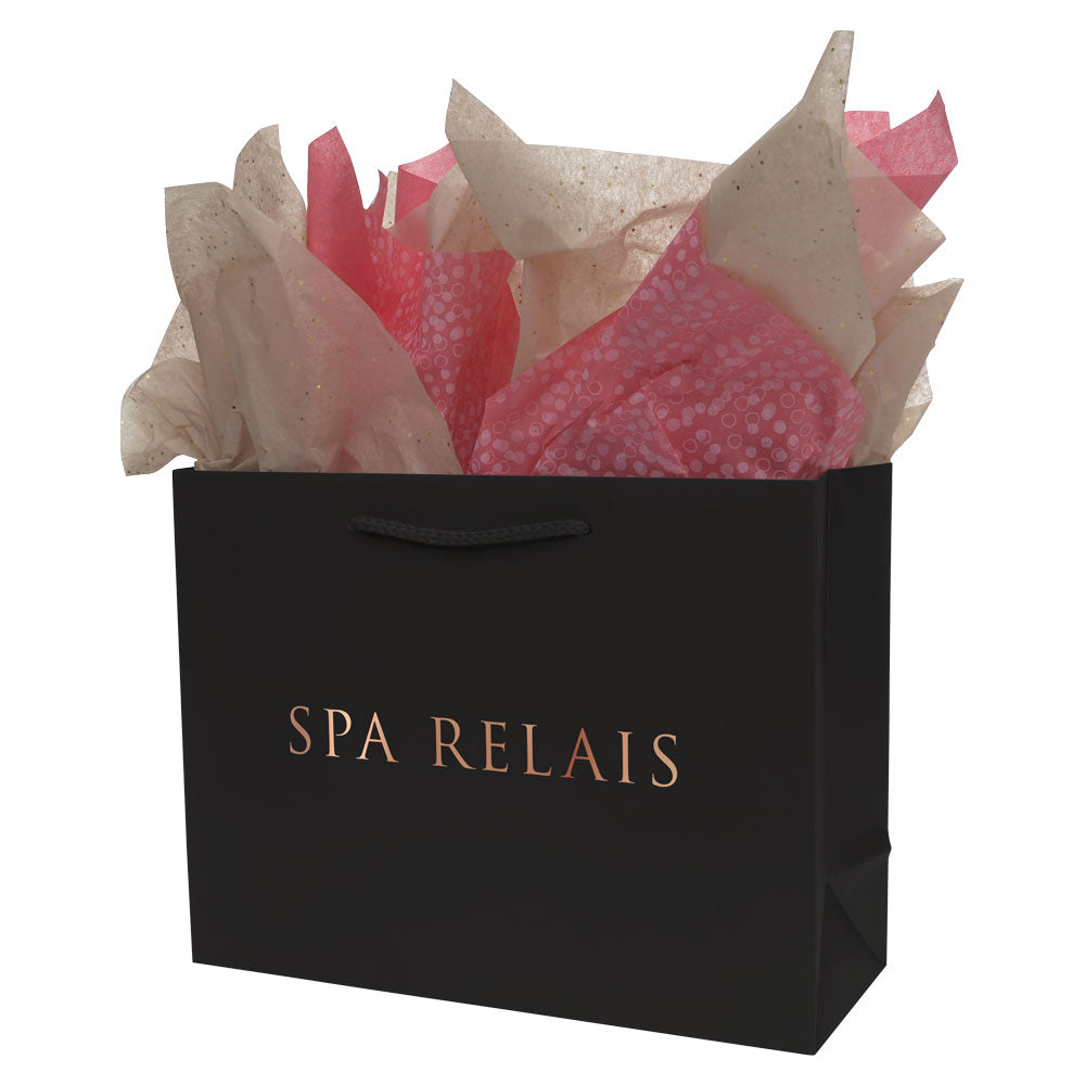 Premium Matte Laminate Black Eurotote Shopping Bags - 16" x 6" x 12"