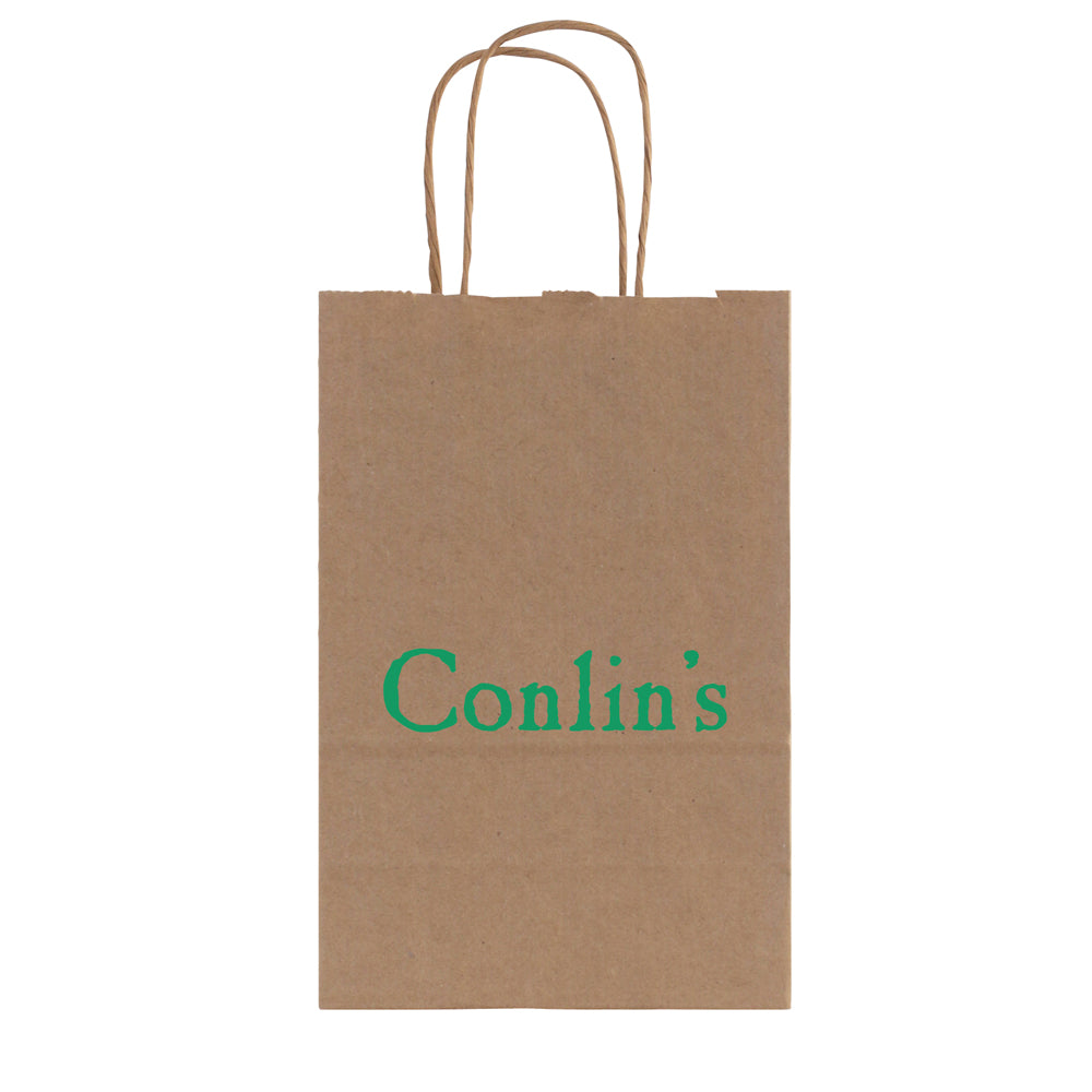 Personalized Natural Kraft Shopping Bags with Handles