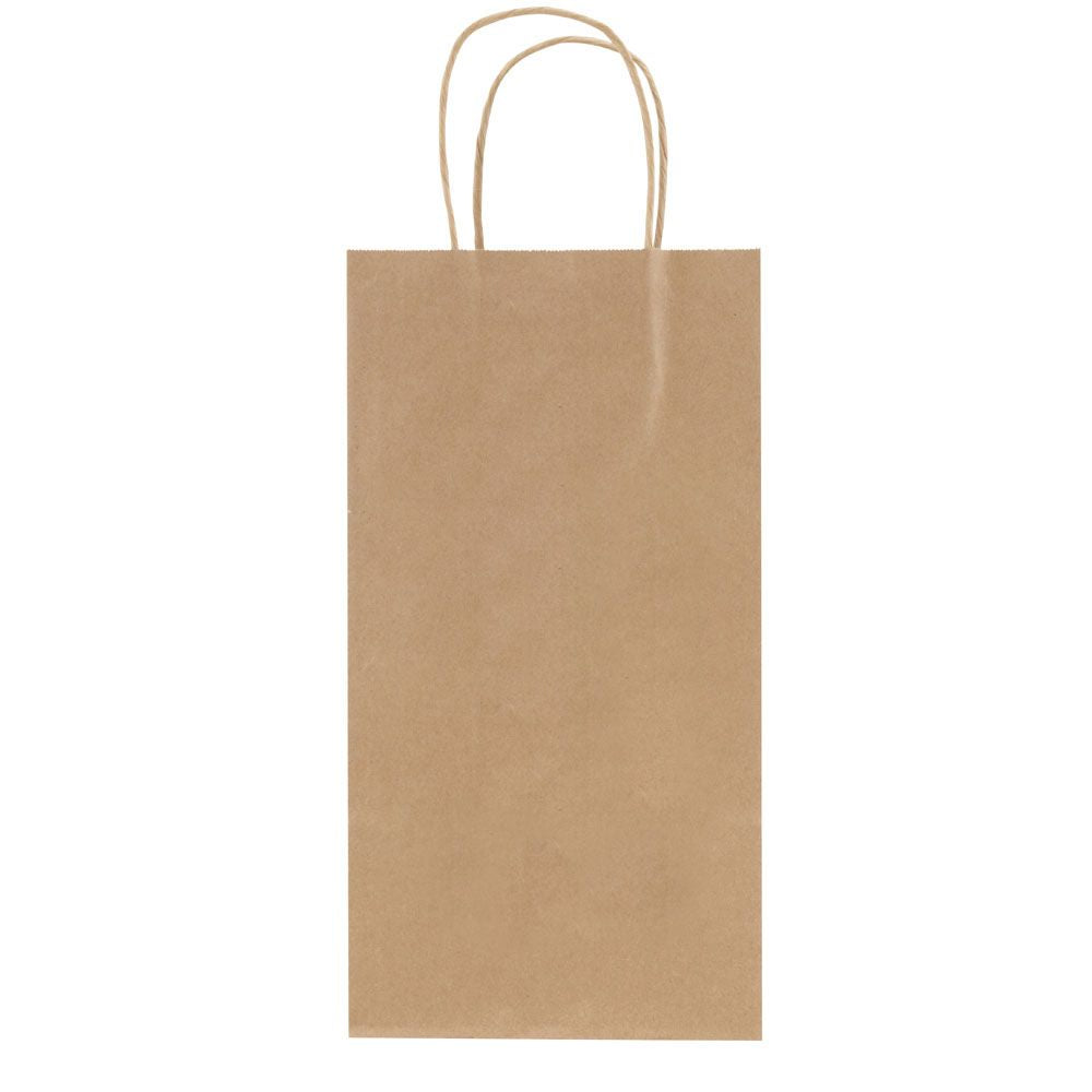Natural Brown Kraft Wine Shopping Bags