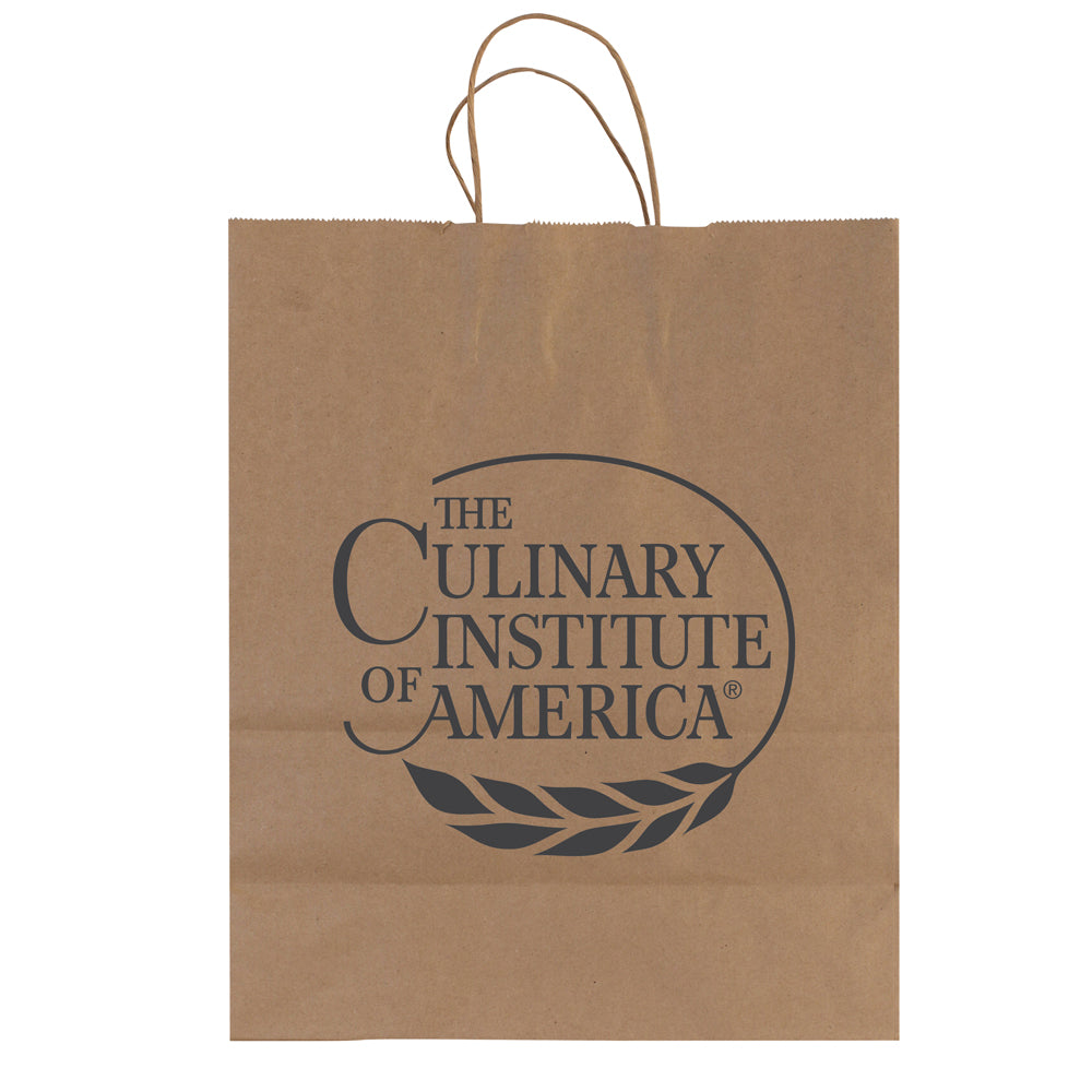 Custom Printed Large Brown Kraft Paper Shopping Bags