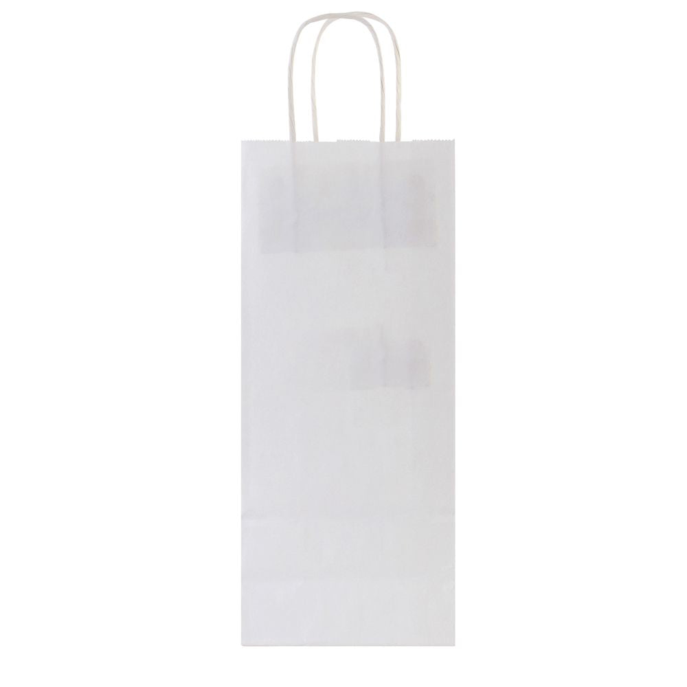 White Kraft Paper Wine Shopping Bags
