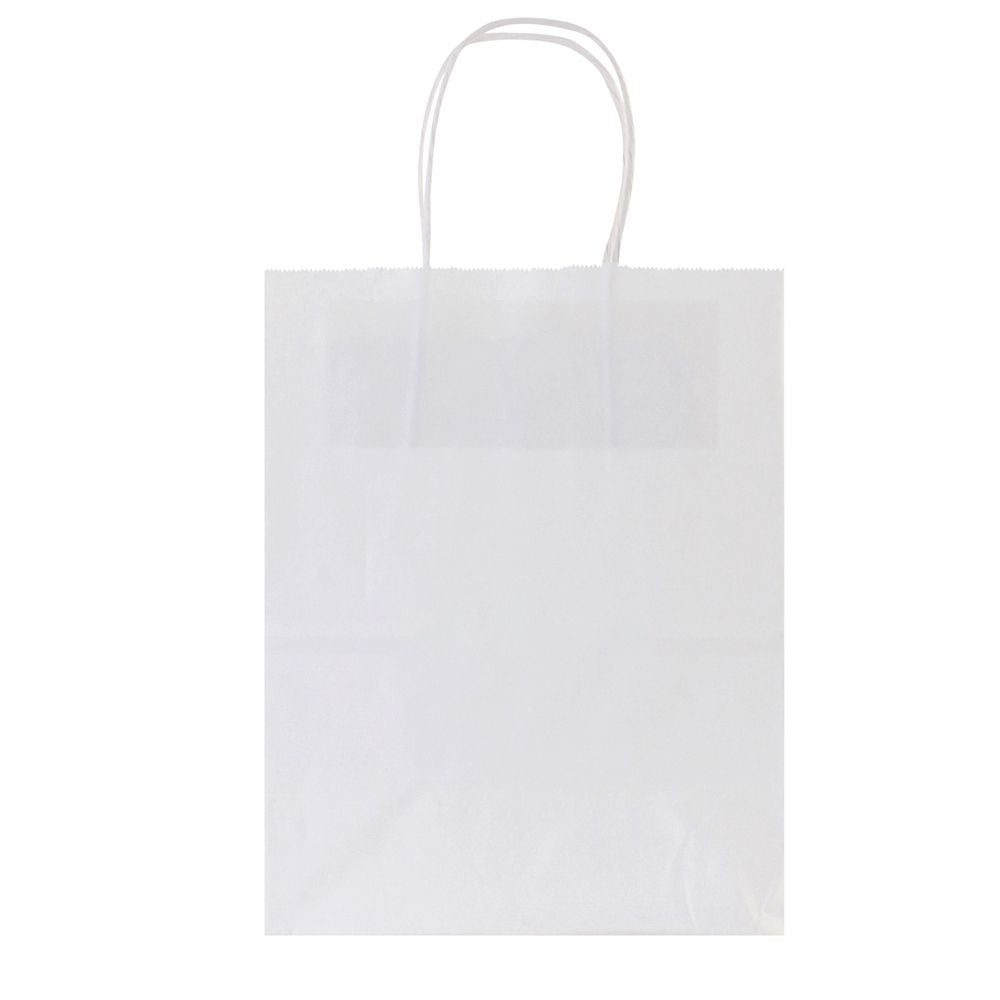 White Kraft Paper Gift Shopping Bags Wholesale