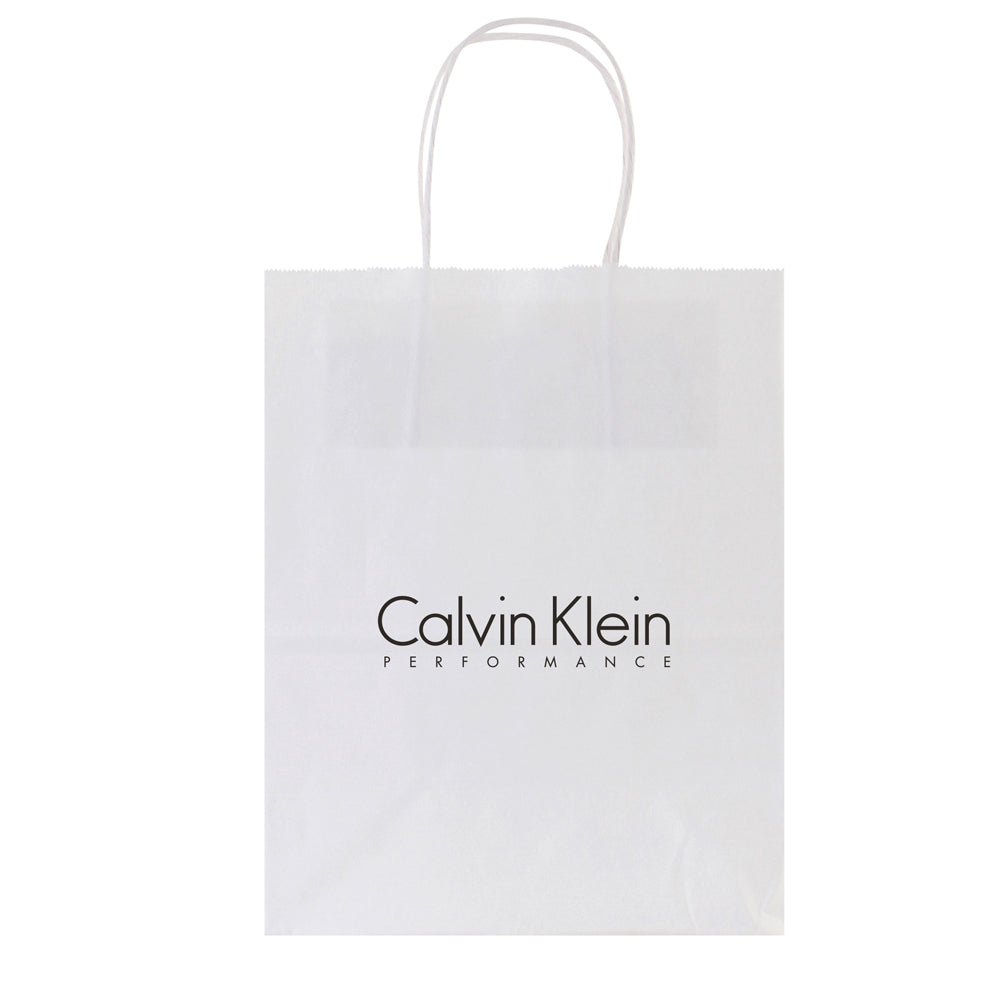 White Kraft Paper shopping bags with custom logo