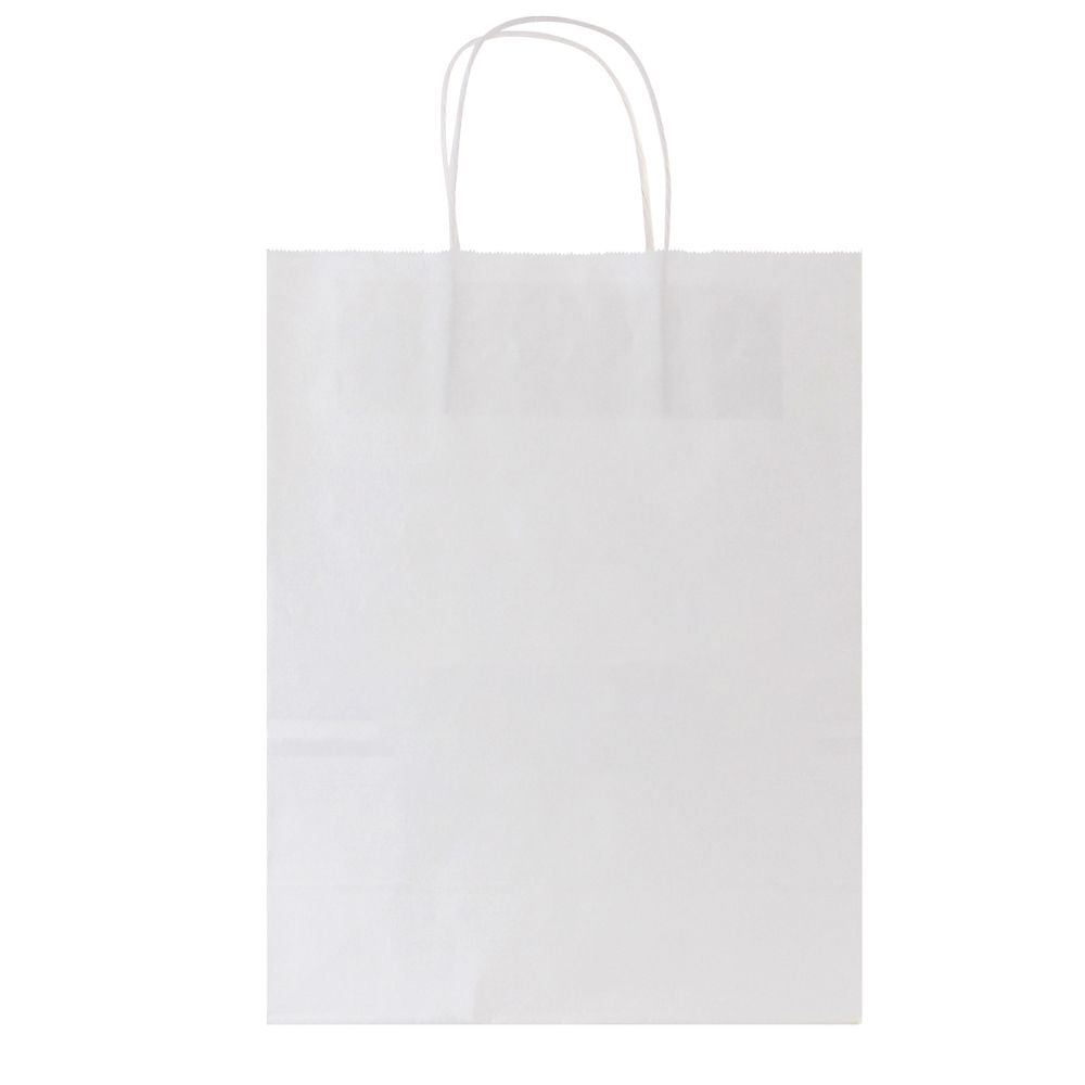 White Kraft Paper Shopping Bags