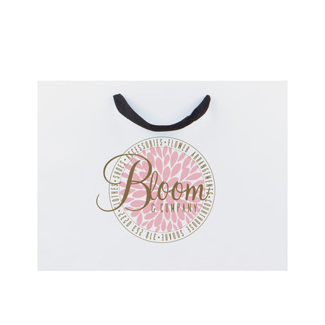 Premium White Kraft Shopping Bags -Vogue 16"x 6"x12"