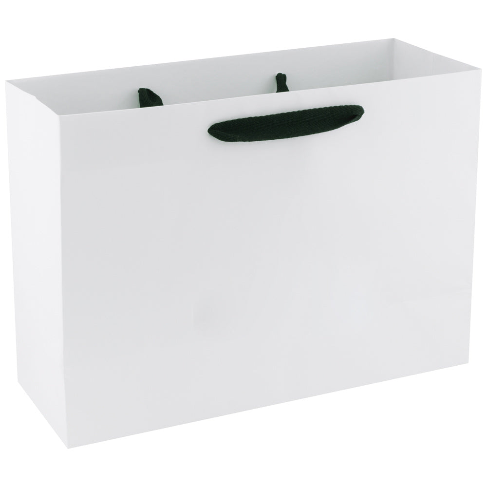 Premium White Kraft Shopping Bags -Vogue 16"x 6"x12"