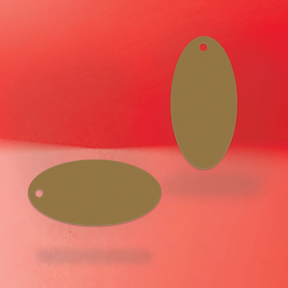 Kraft Custom Hang Tag - Oval - 1" x 2" (100 pcs)