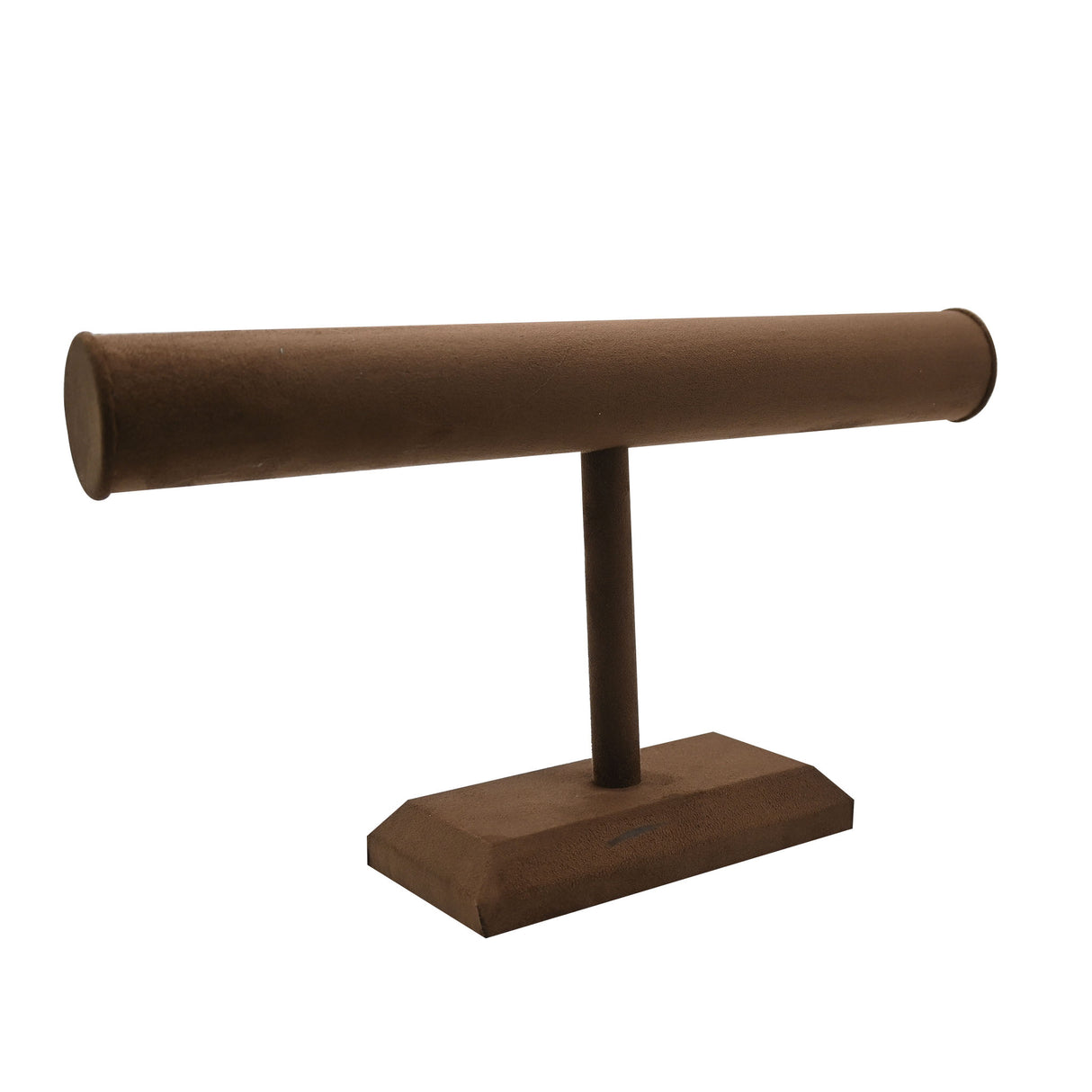 Brown Suede Jewelry Bracelet T-Bar Display - 12" Wide