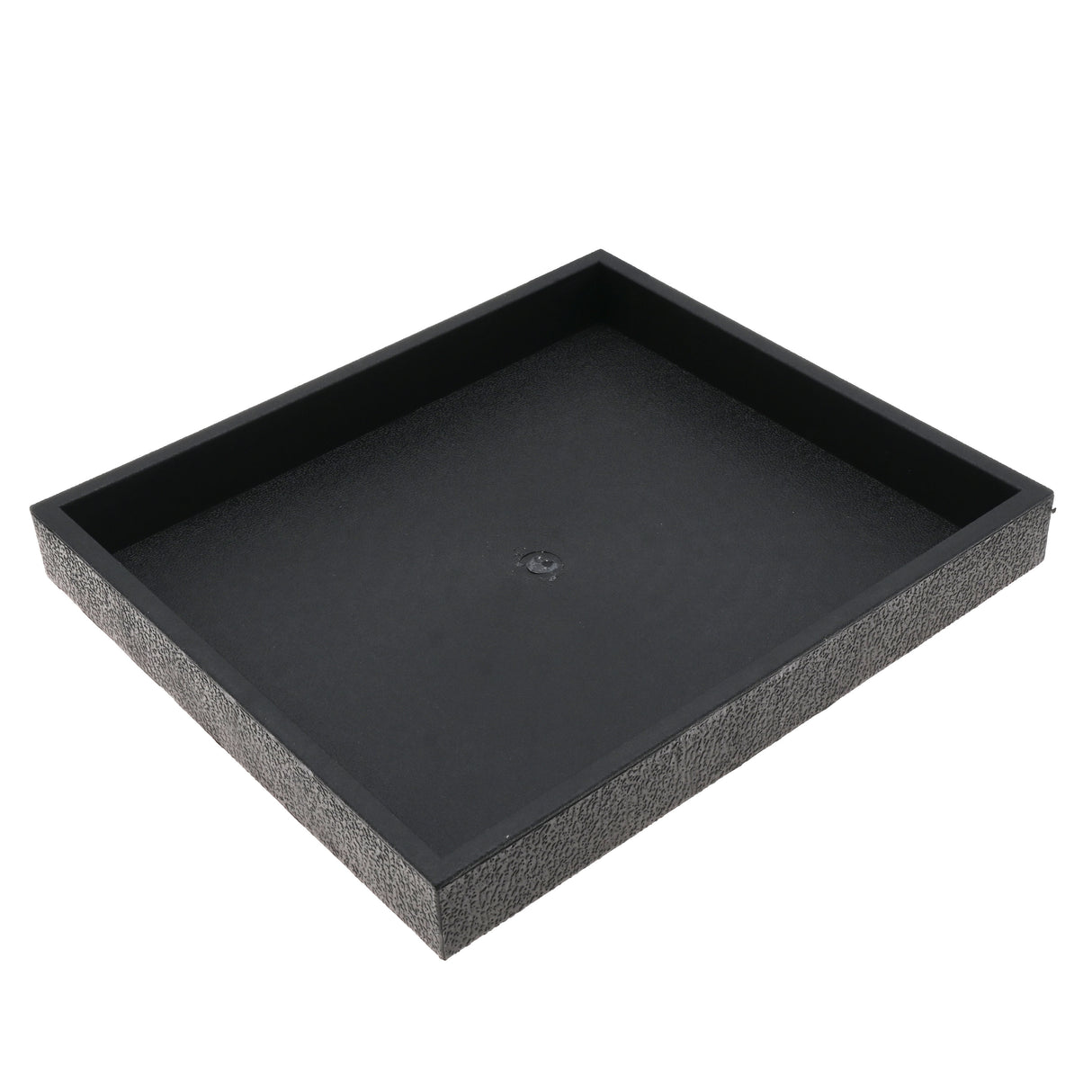 Black Plastic Stackable Half Size Jewelry Display Tray, 1" Tall