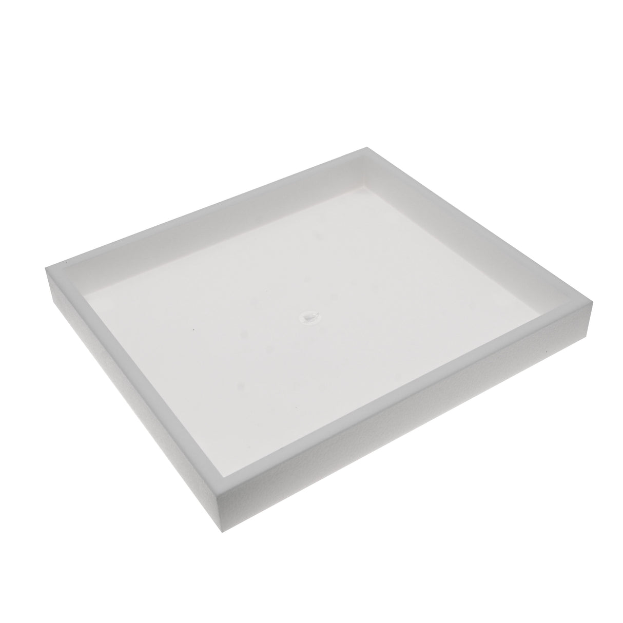 White Plastic Stackable Half Size Jewelry Display Tray, 1" Tall