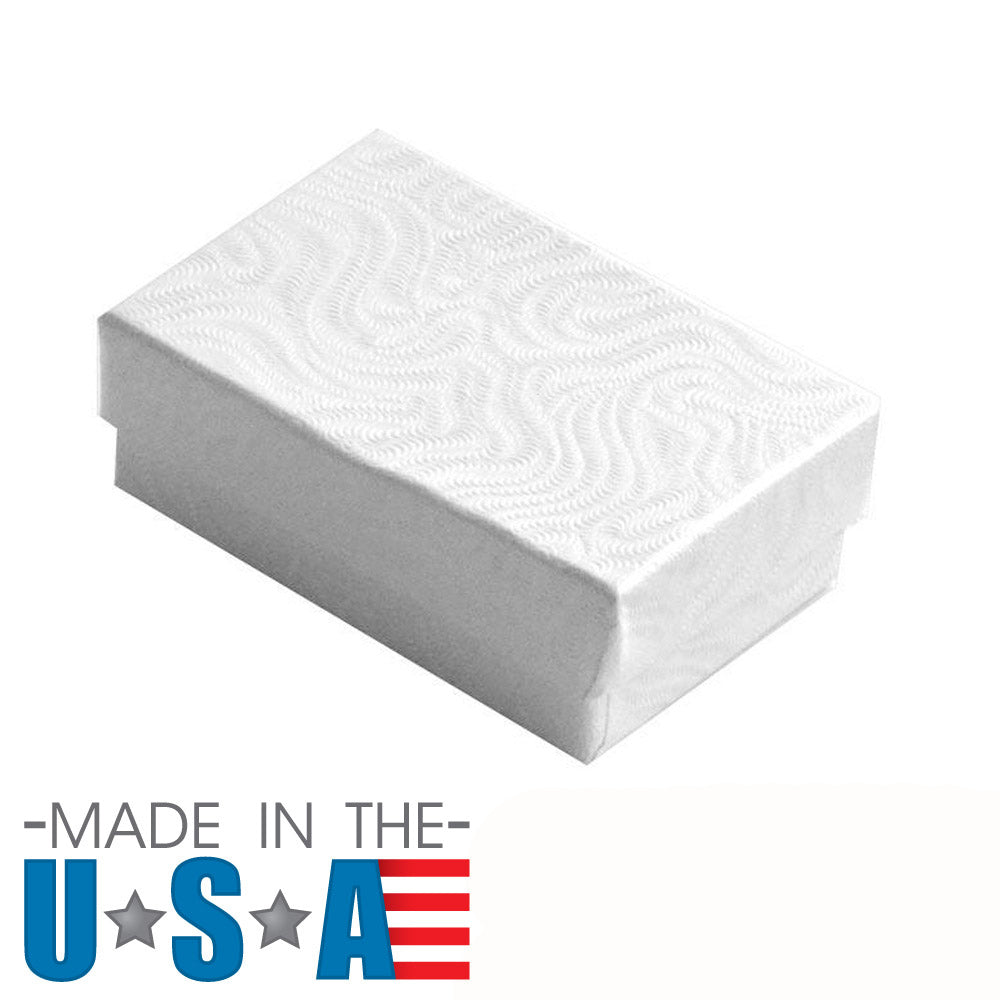 Premium Swirl White Cotton Filled Jewelry Packaging Boxes #21