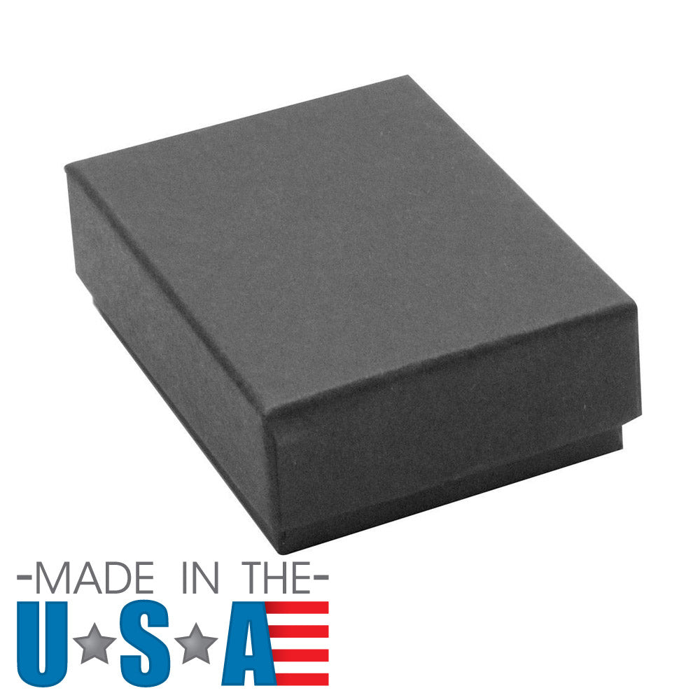 Premium Matte Black Paper Cotton Filled Jewelry Earring Gift Boxes #21