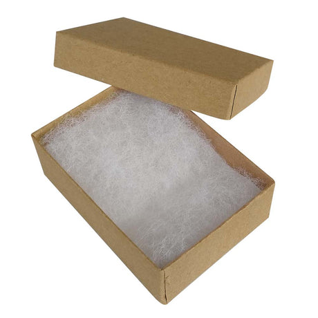 Premium Brown Kraft Paper Cotton Filled Jewelry Gift Boxes #21