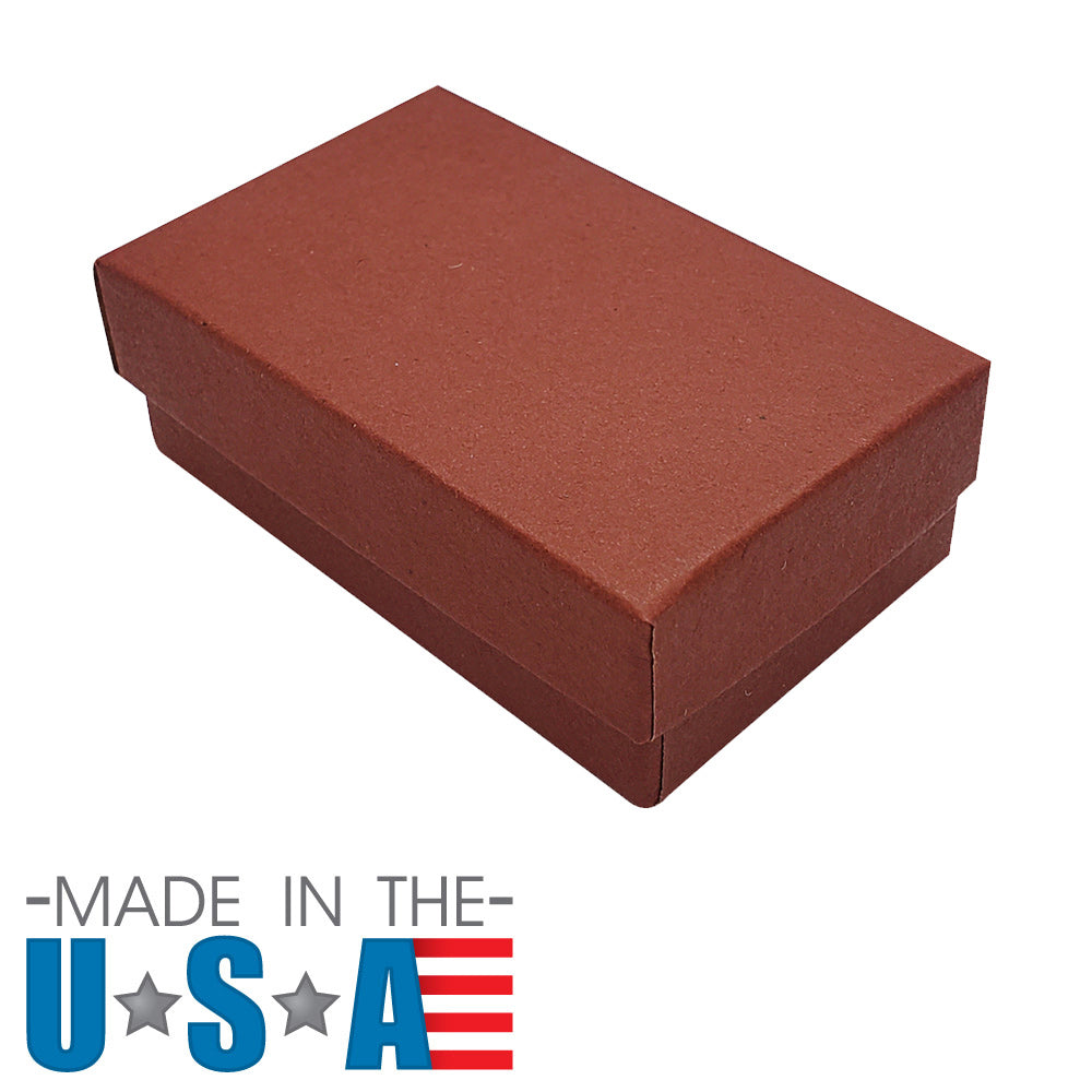 Premium Brick Red Cotton Filled Jewelry Gift Boxes #21