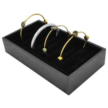 Black 9 Slot Jewelry Bangle Display Tray