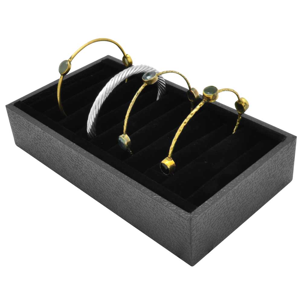 Black 9 Slot Jewelry Bangle Display Tray