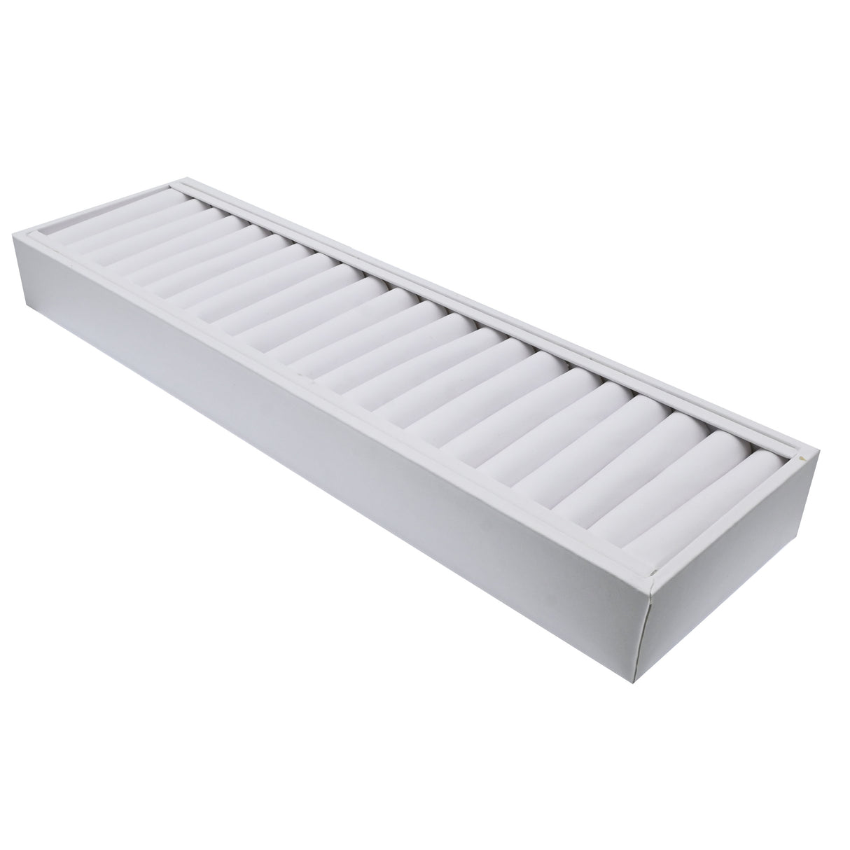White Leatherette 21 Slot Jewelry Bangle Display Tray