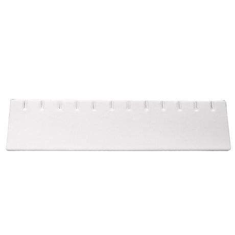 Long White Leatherette Jewelry Earring / Pendant Display Stand, Holds 6 Pairs