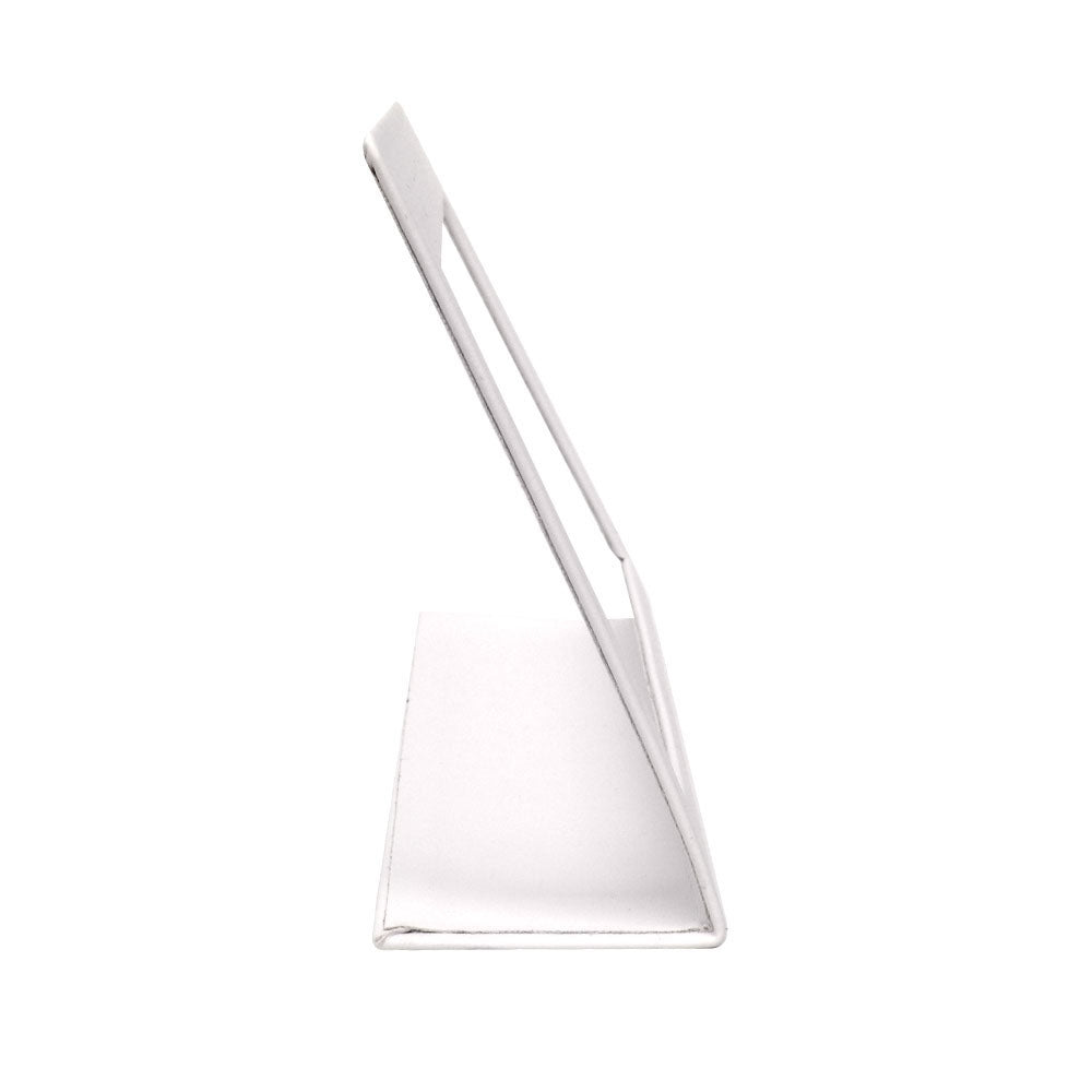 White Leatherette Jewelry Earring Display, Holds 6 Pairs