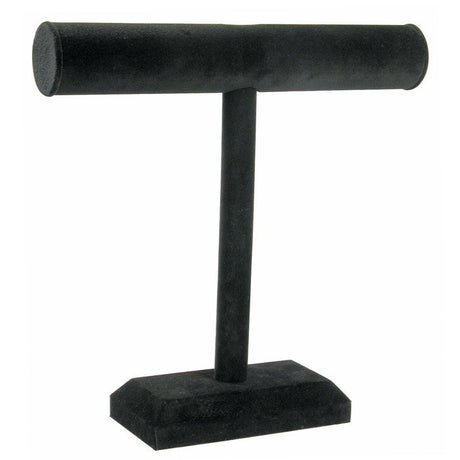 Black Velvet Jewelry T-Bar Display Stand, 12" Tall