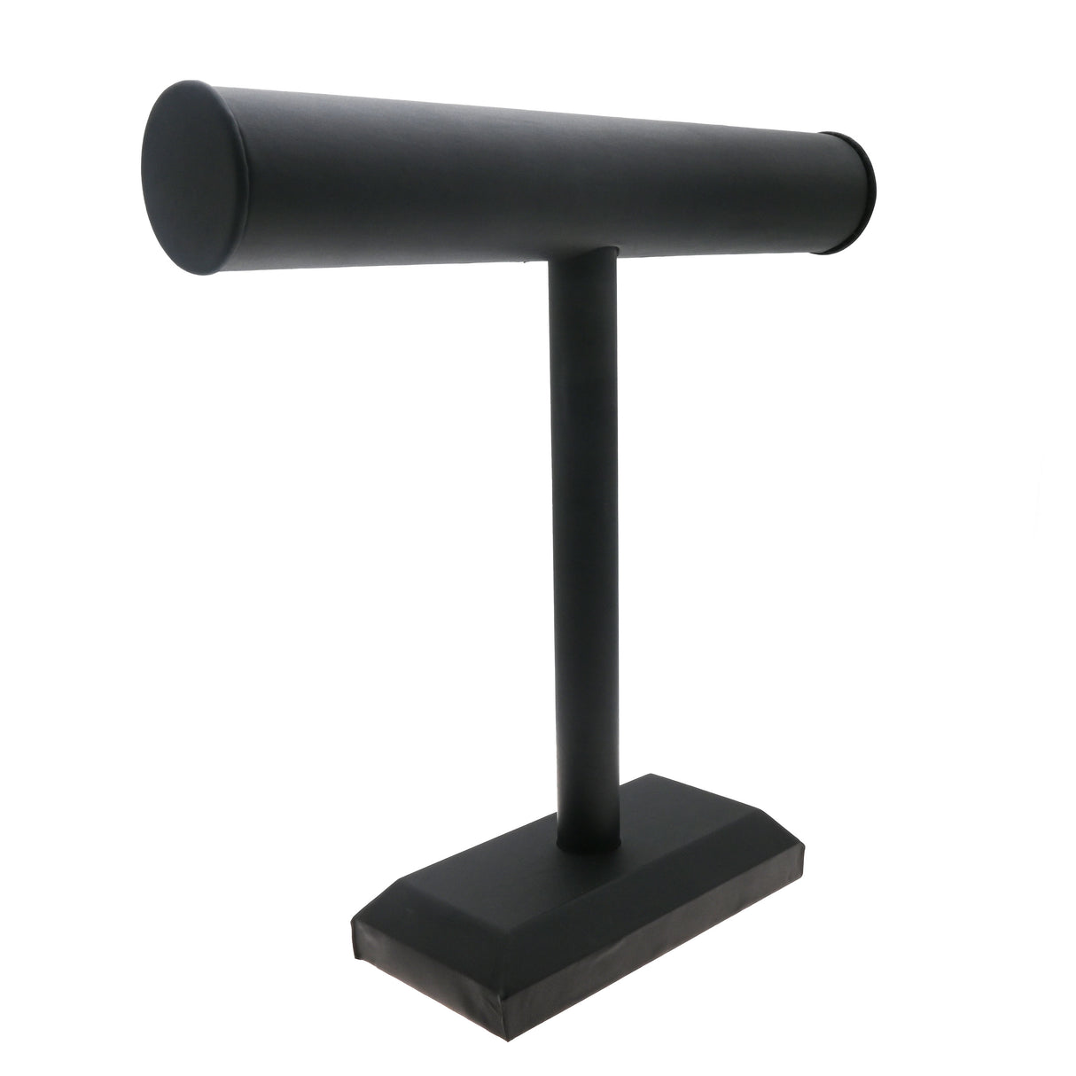 Black Leatherette Jewelry T Bar Display Stand - 12" x 12" Tall