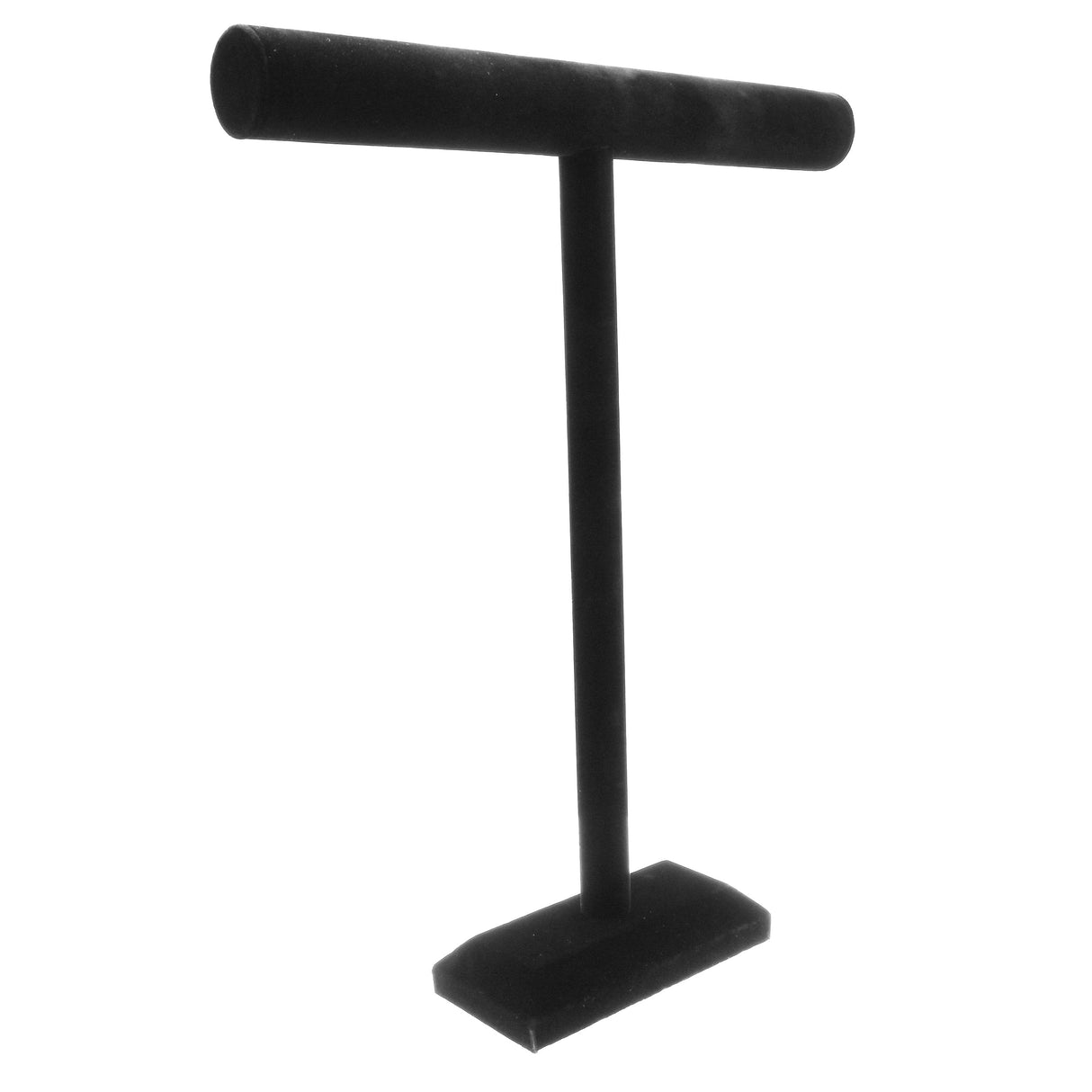 Black Velvet Tall Jewelry Necklace T-Bar Stand, 18" Tall