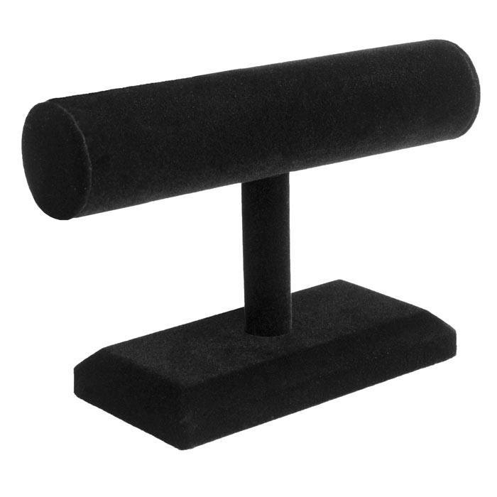 Black Velvet Jewelry Bracelet / Watch / Bangle T-Bar