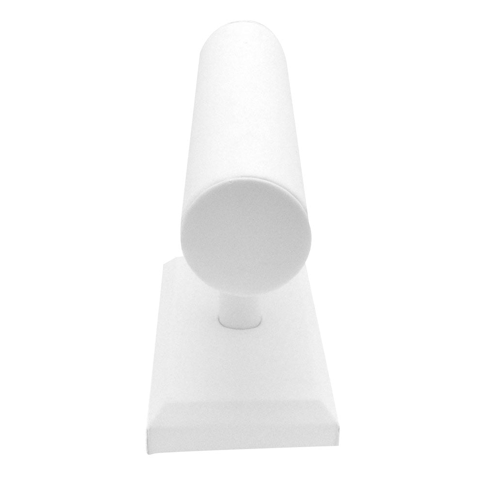 White Leatherette Jewelry Bracelet / Watch T-Bar