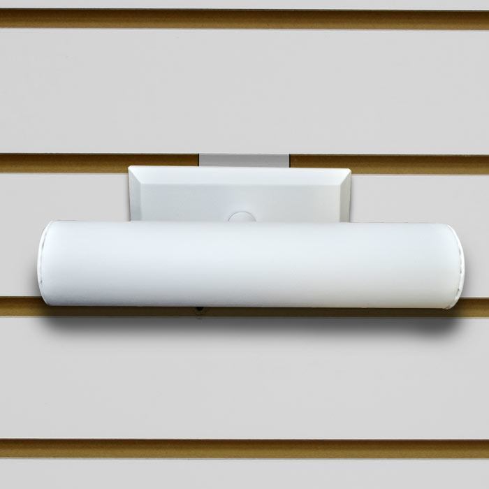 White Leatherette Slat-wall Jewelry Bracelet / Watch T-Bar