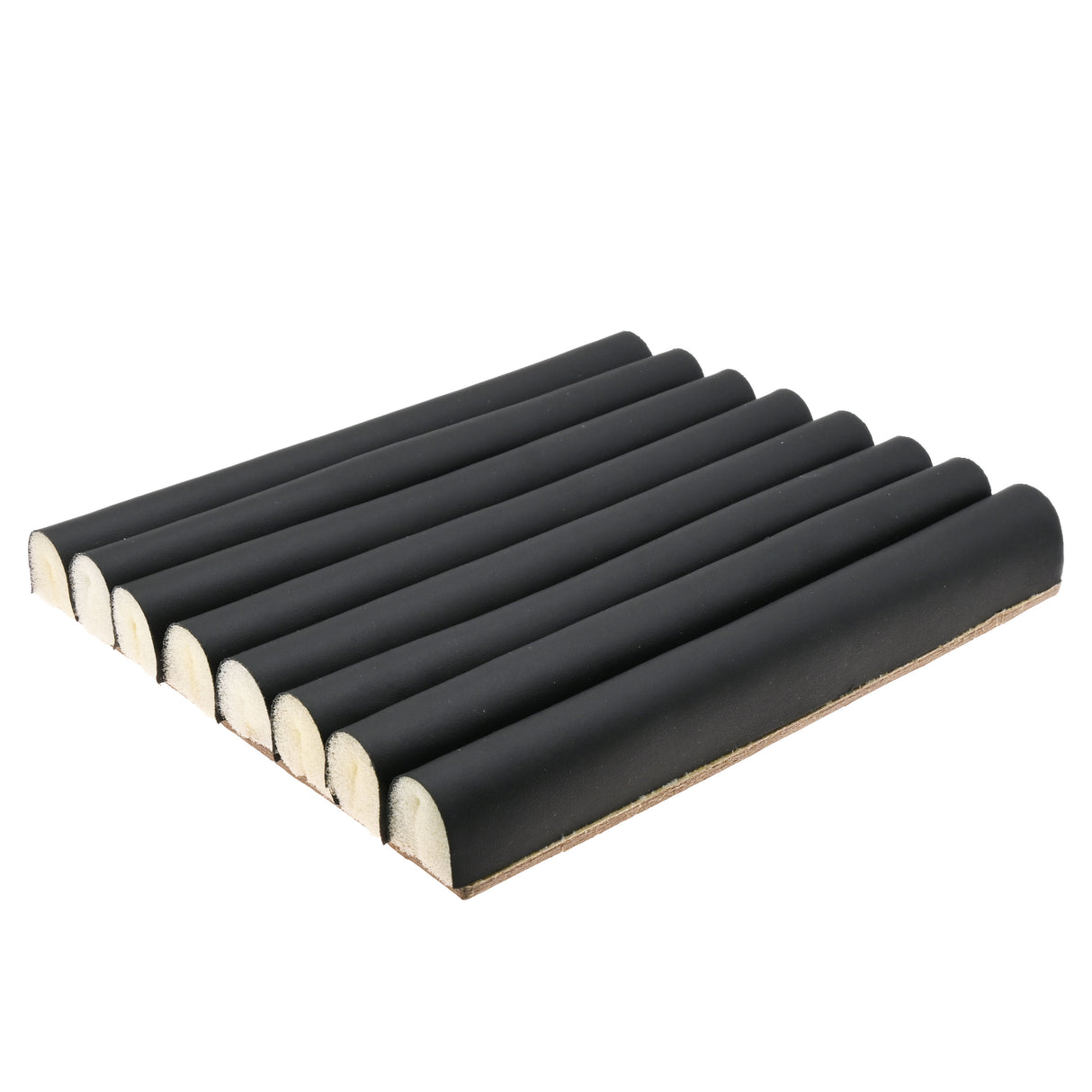 Black Leatherette 7 Row Jewelry Ring Display Tray Insert, Half Size