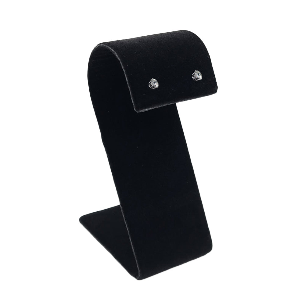 Curved Black Jewelry Earring Display Stand, 3-1/4" Tall