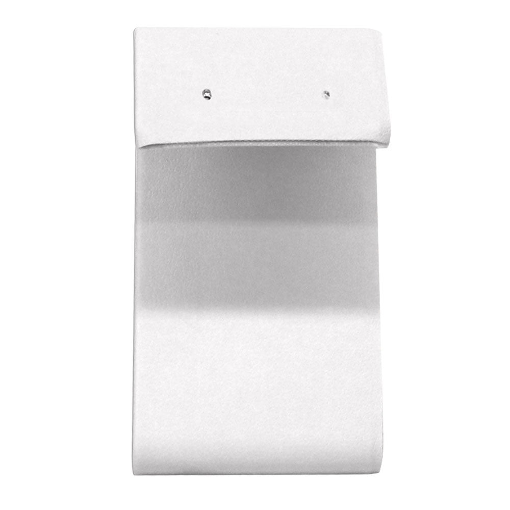 Curved White Leatherette Jewelry Earring Display Stand, 2-1/4" Tall