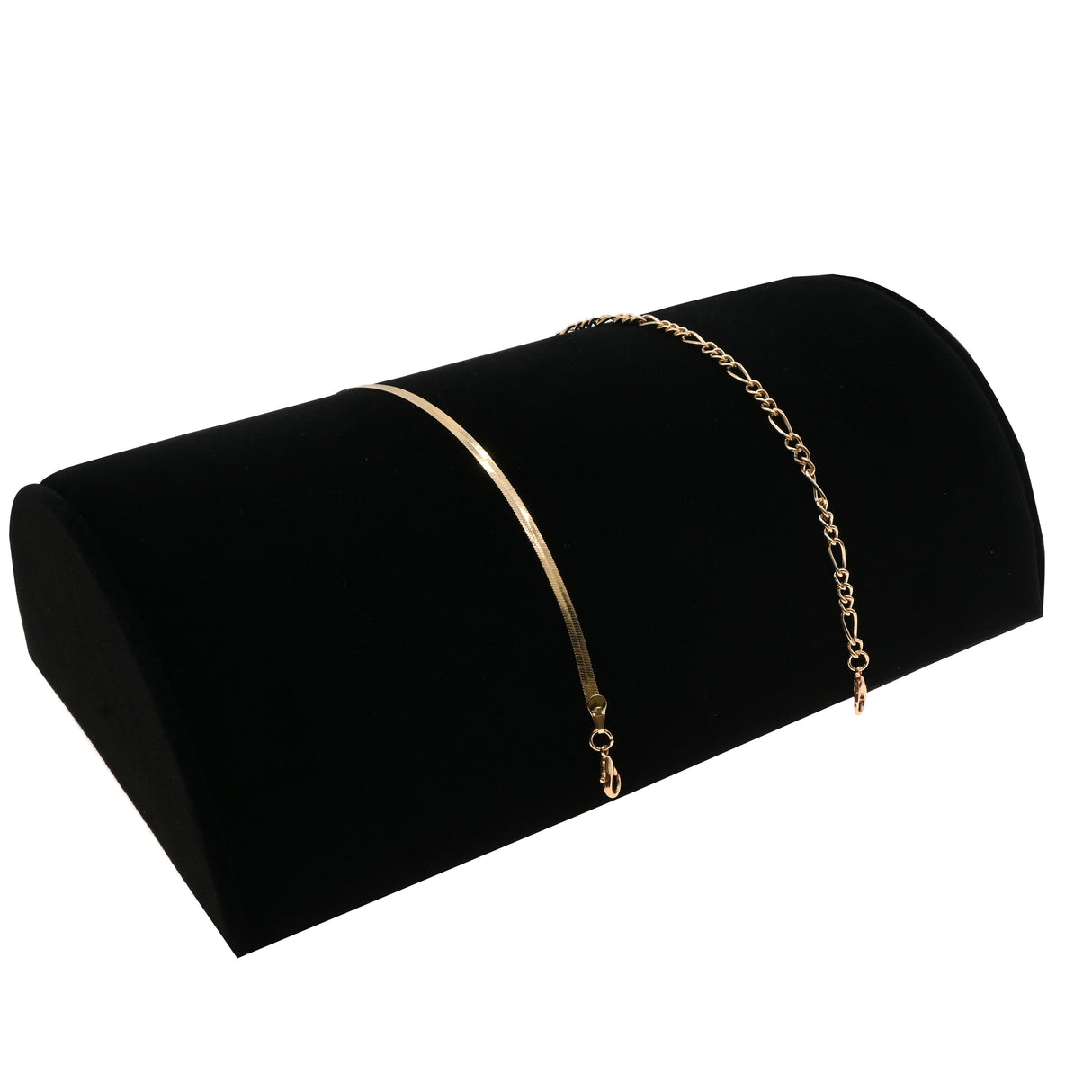 Black Velvet Half-Moon Jewelry Bracelet Display