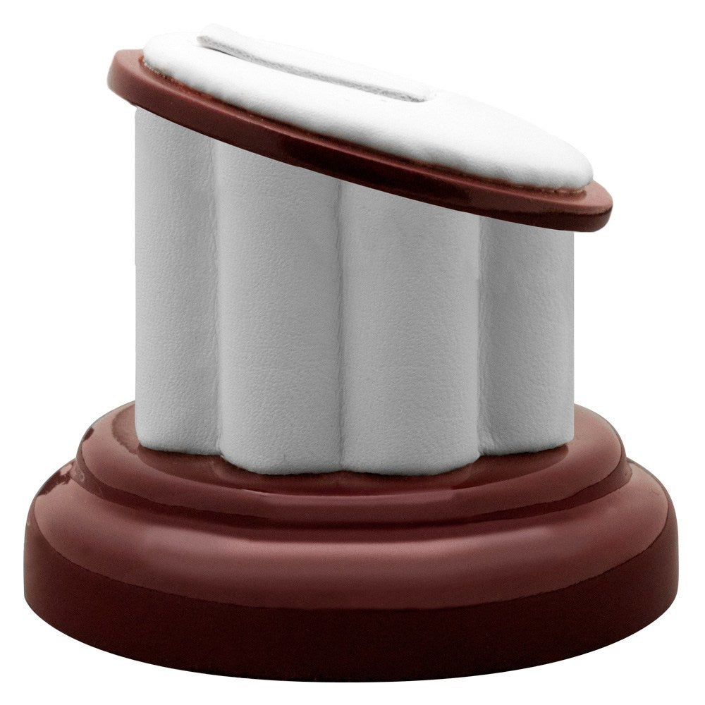 Red Rosewood Jewelry Ring Display Stand, 2" Tall