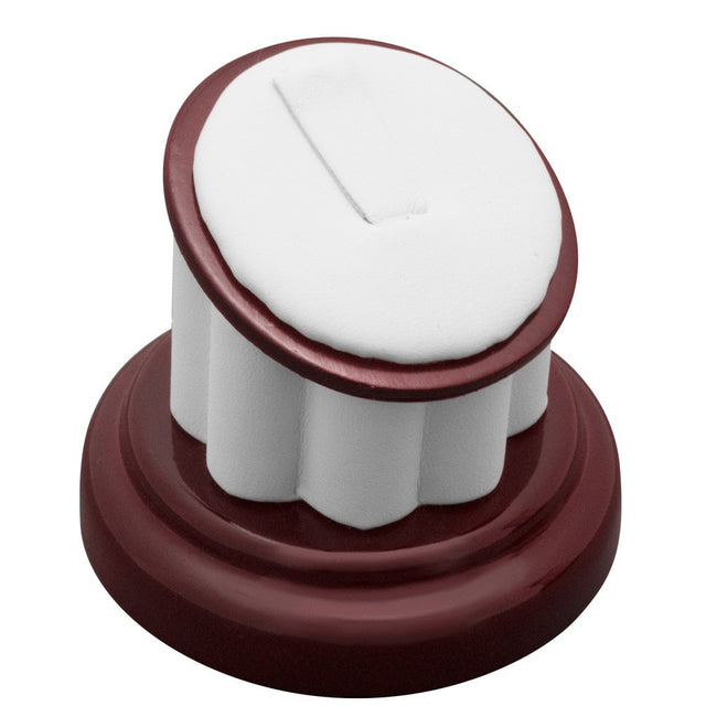 Red Rosewood Jewelry Ring Display Stand, 2" Tall