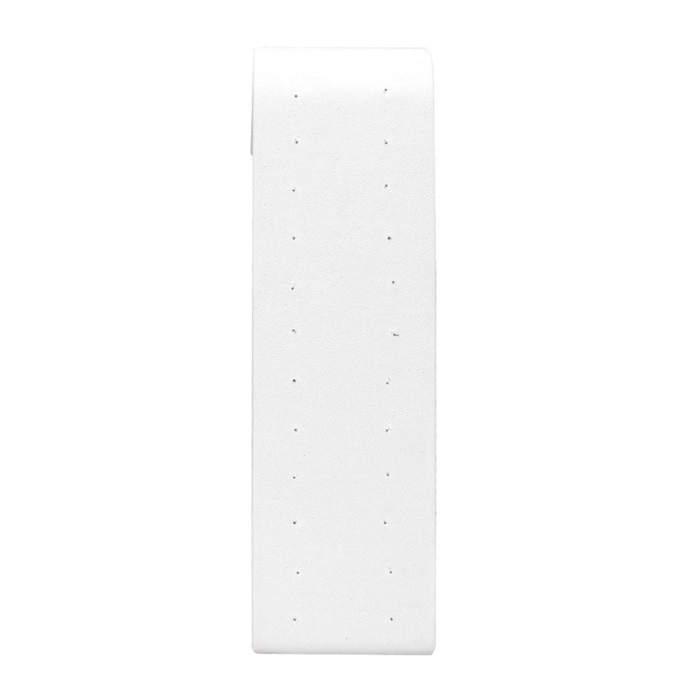 White Leatherette Jewelry Earring Stand, Holds 12 Pairs